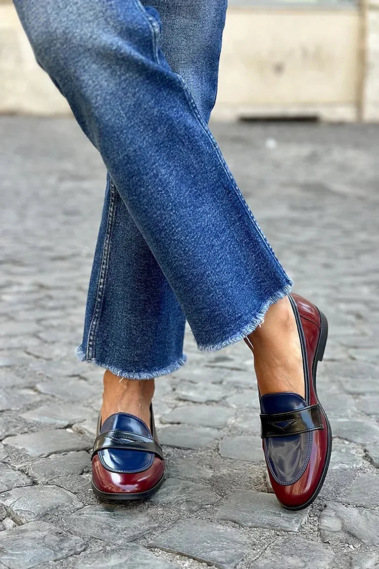 Antonia | Mocasín Brillante Tricolor