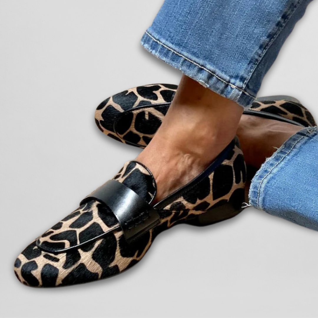 Leopardo| Mocasín de estampado animal