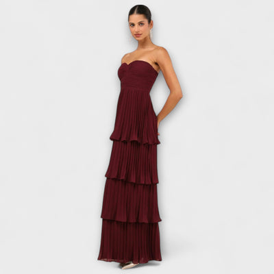 Lorena - Vestido Maxi Capa Sin Tirantes