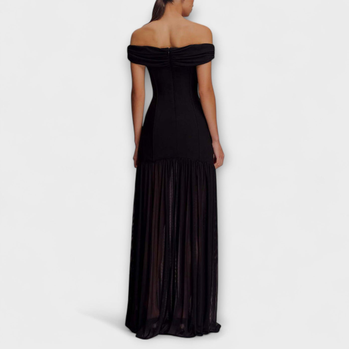 Maelie - Vestido Maxi Bodycon Sin Mangas con Embellecimientos Florales