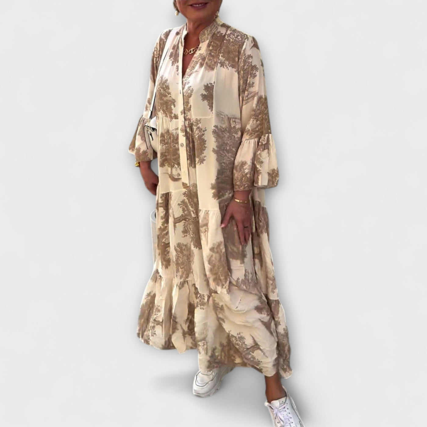 Nerina - Vestido Maxi Floral Elegante