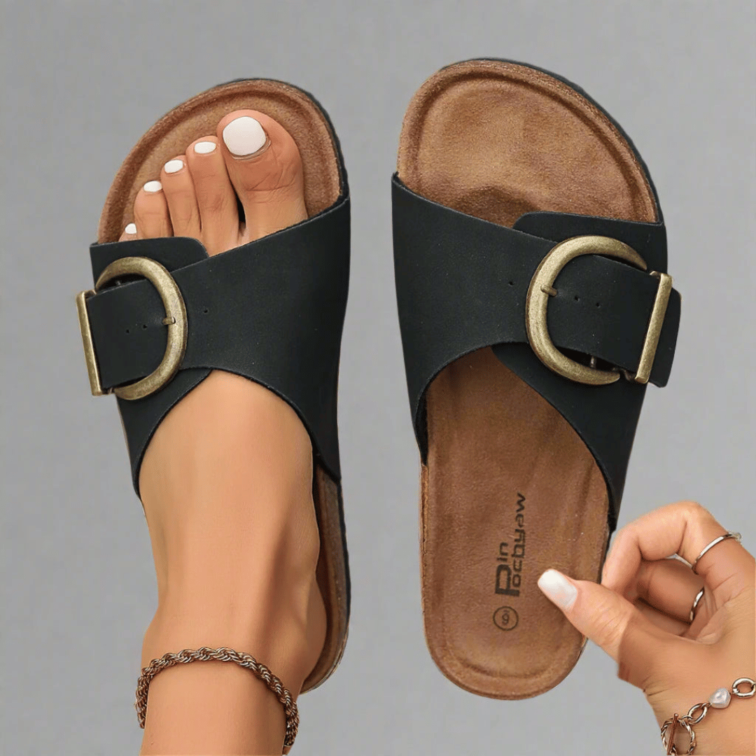 Aileen | Sandalias Deslizantes con Hebilla