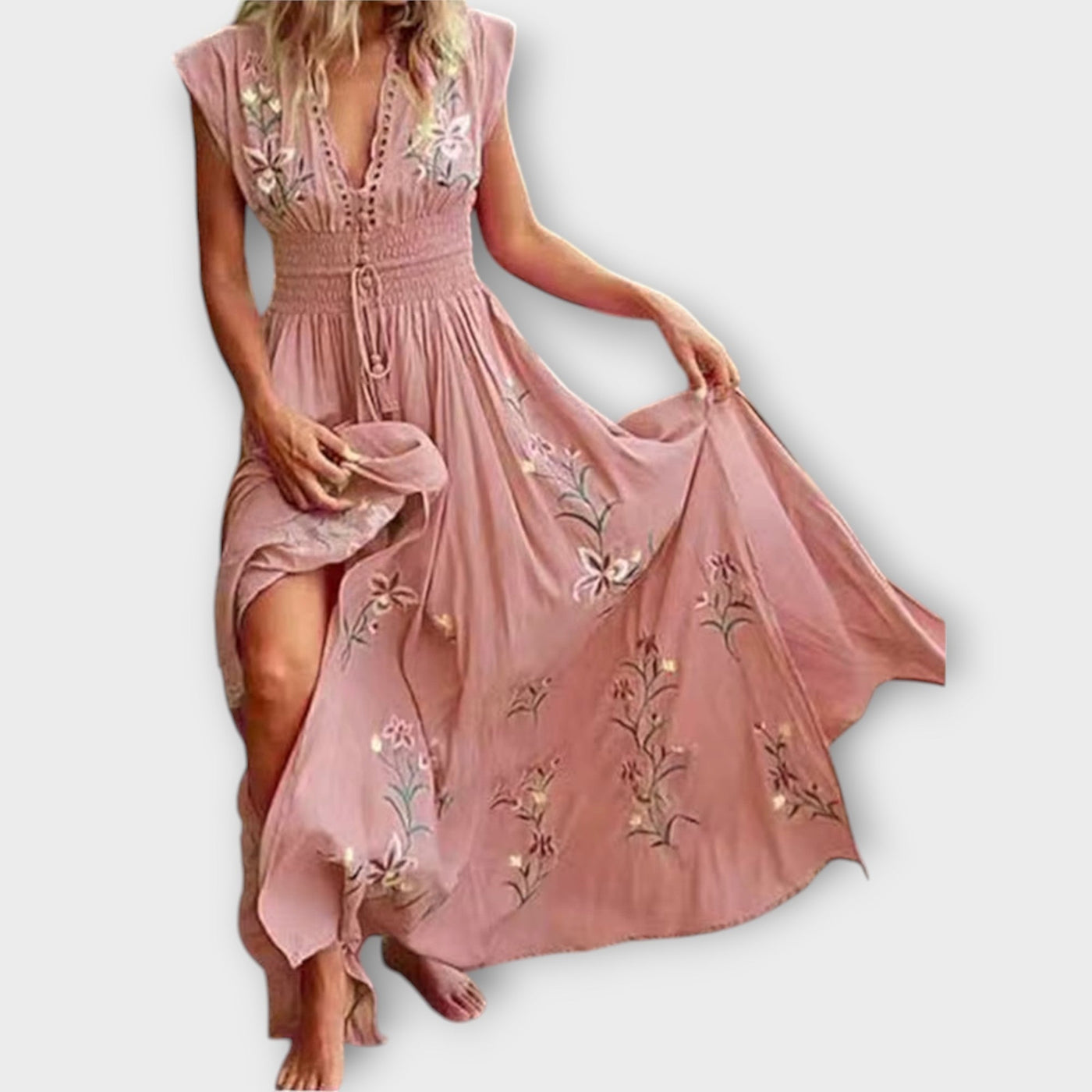 Felizia – Vestido Boho con Bordado Encantador