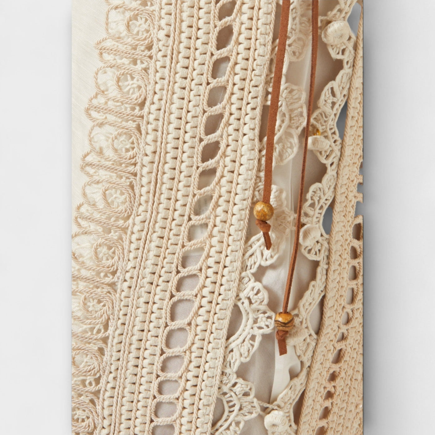 Mira - Vestido Maxi de Organza Tejida Hueca