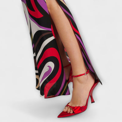 Daphne - Vestido Maxi en Estampado Mármol