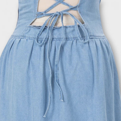 Lux - Vestido Sin Mangas Color Denim
