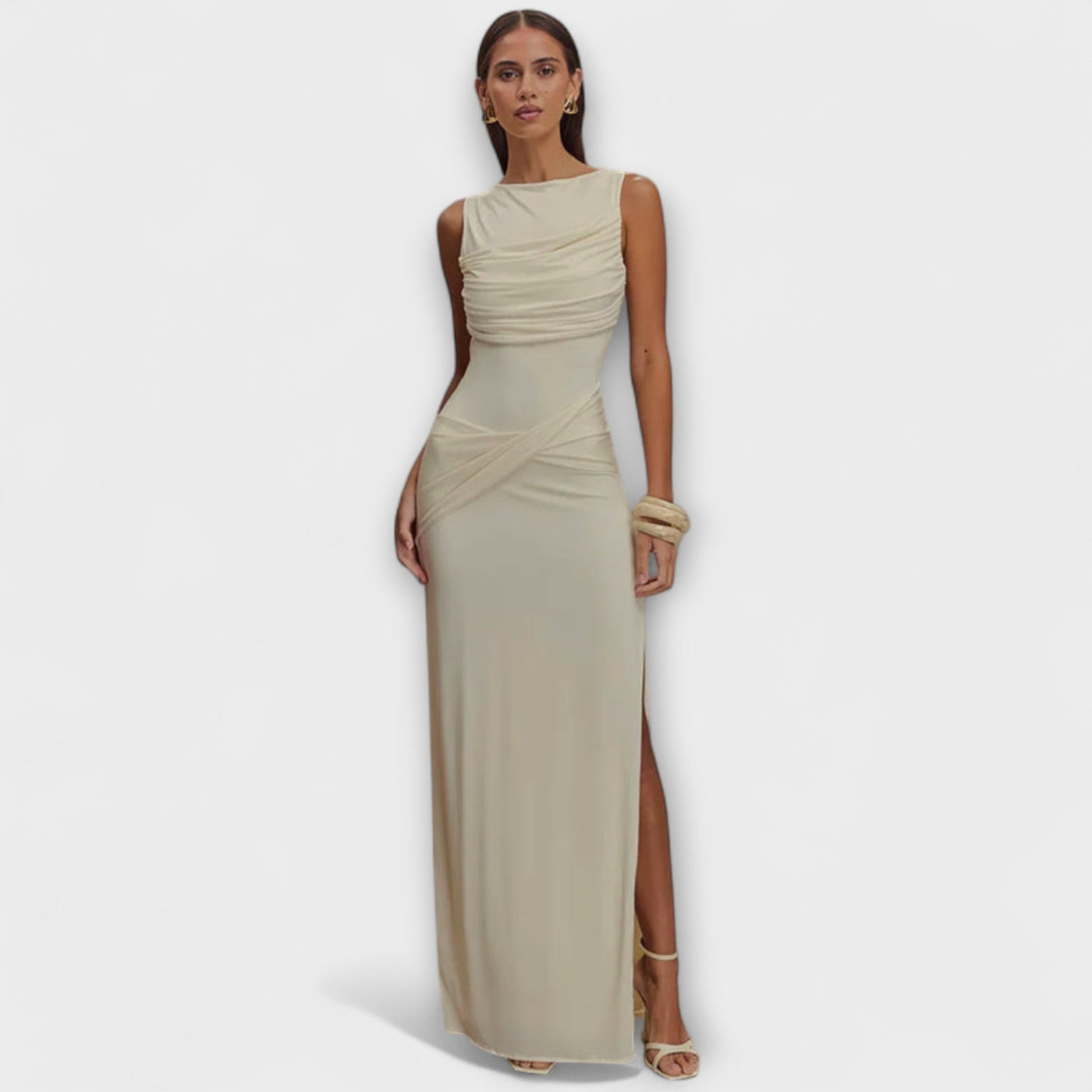 Rieke - Elegante Vestido Maxi con Gran Abertura