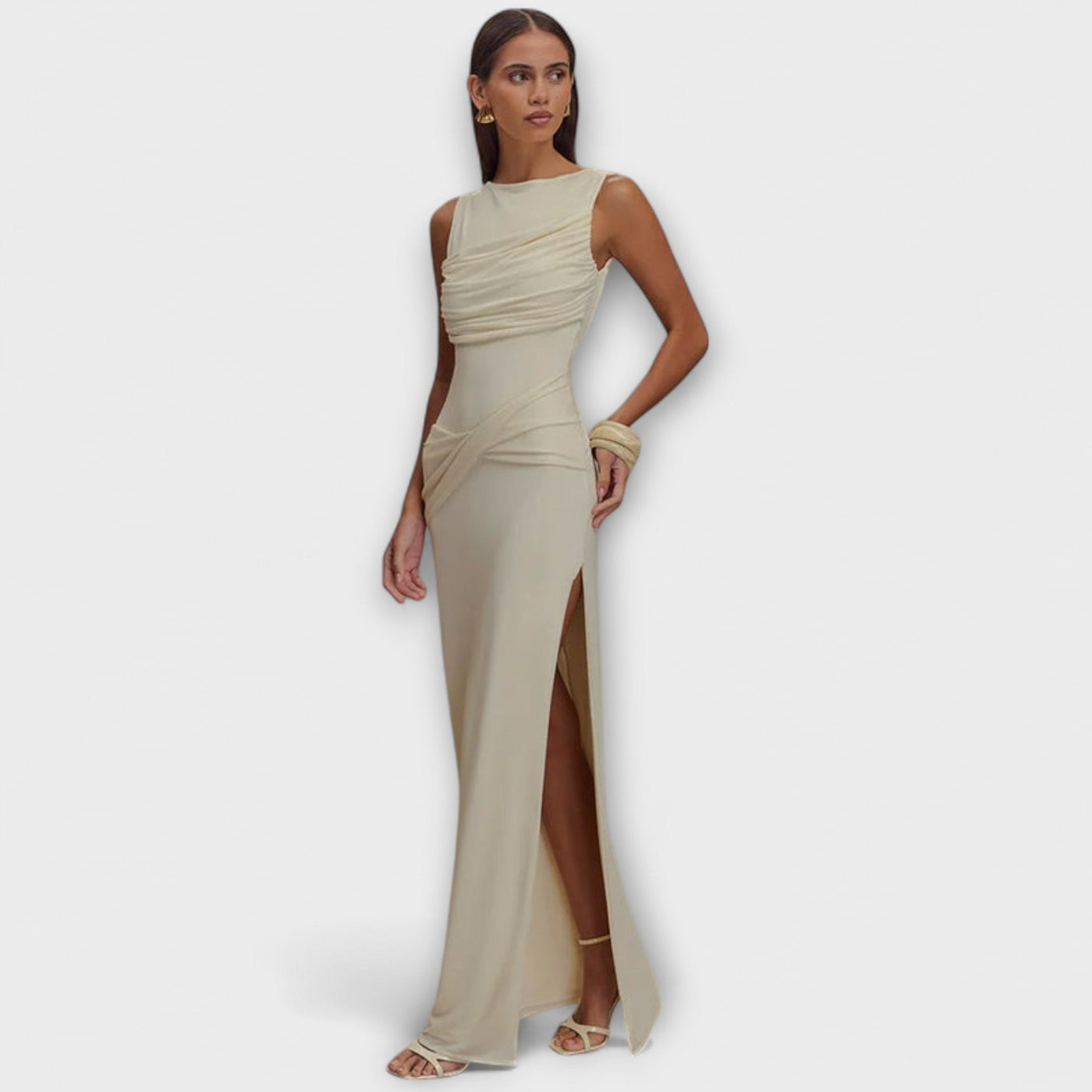 Rieke - Elegante Vestido Maxi con Gran Abertura