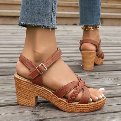 MELODIE | Sandalias de Plataforma con Correa Trenzada