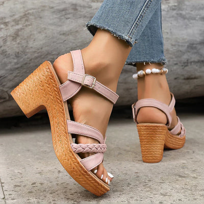 MELODIE | Sandalias de Plataforma con Correa Trenzada
