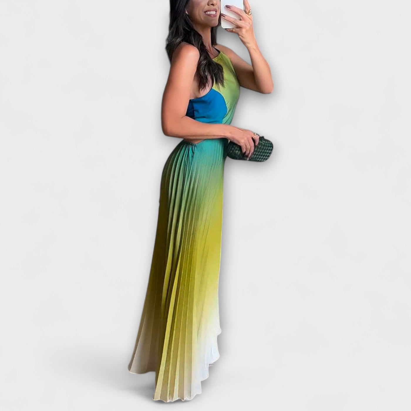 Haven - Elegante Vestido Maxi Sin Espalda con Tie-Dye