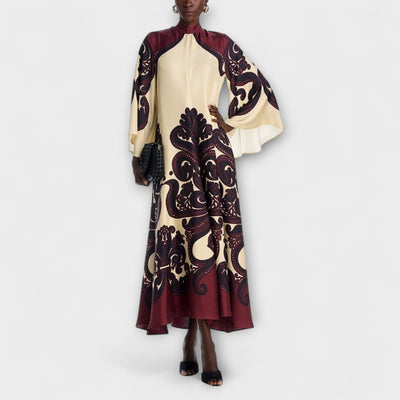 Lucy - Impresionante Vestido Maxi con Estampado de Grenadilla para una Elegancia Sin Esfuerzo