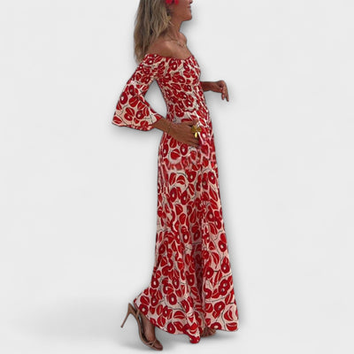 Sienna - Vestido Maxi Off-Shoulder Listo para Vacaciones