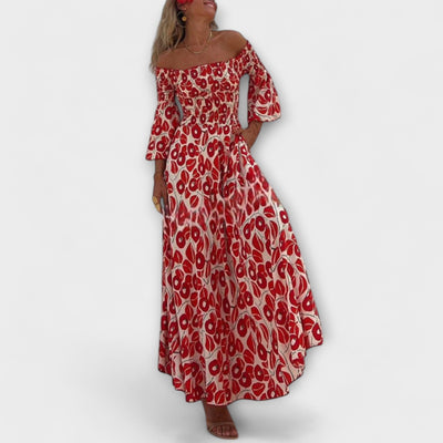 Sienna - Vestido Maxi Off-Shoulder Listo para Vacaciones