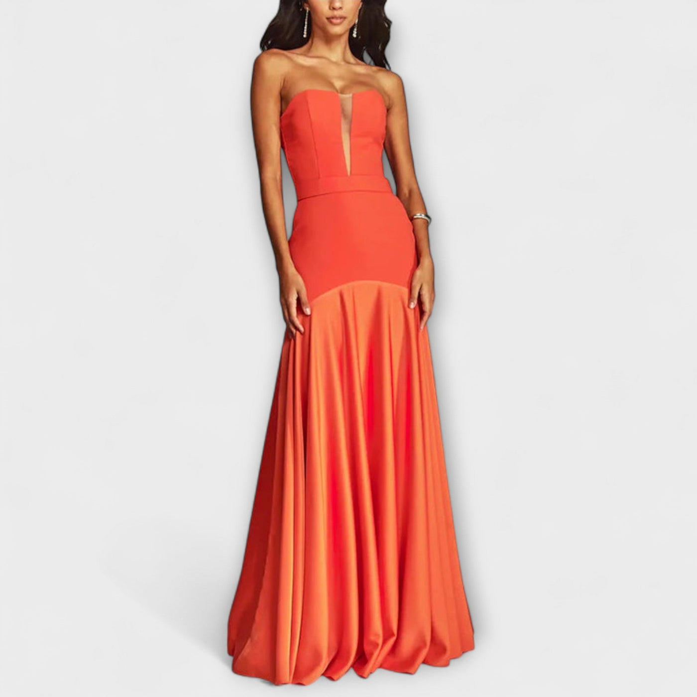Vada - Vestido Maxi Off-Shoulder con Escote en V
