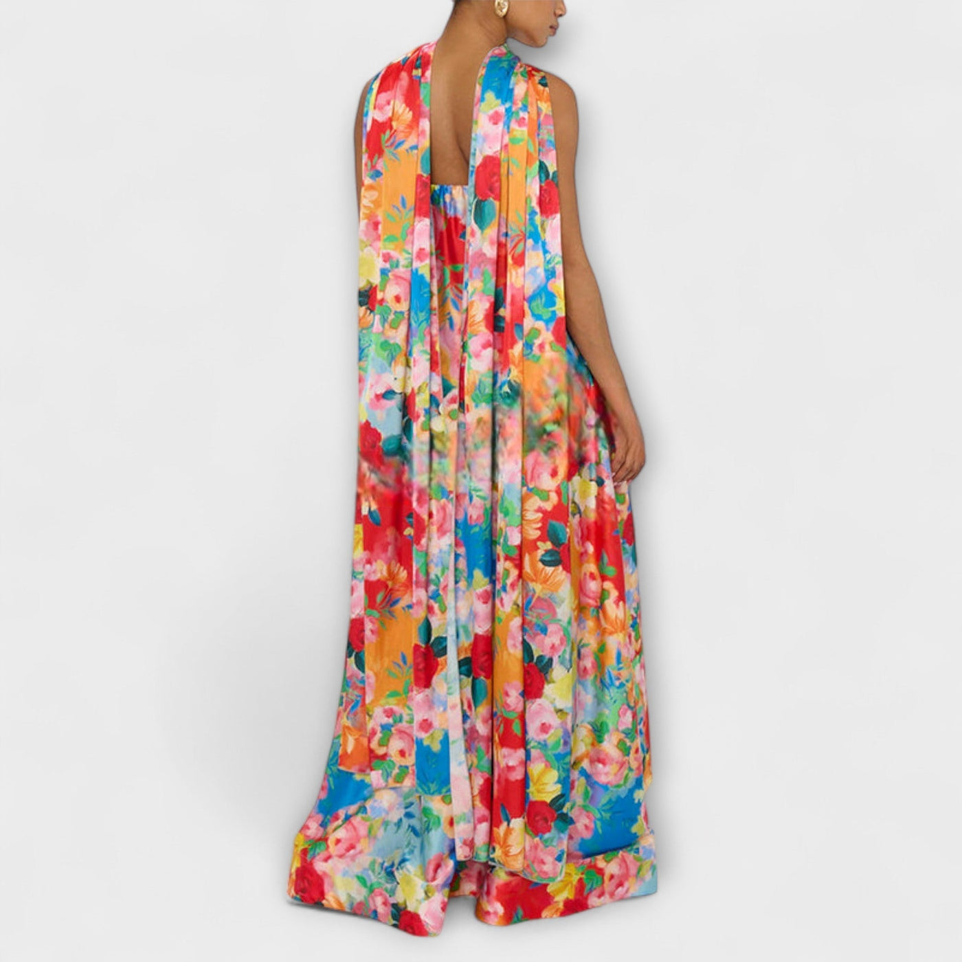 Harlow - Vestido Maxi Floral con Hombros Descubiertos