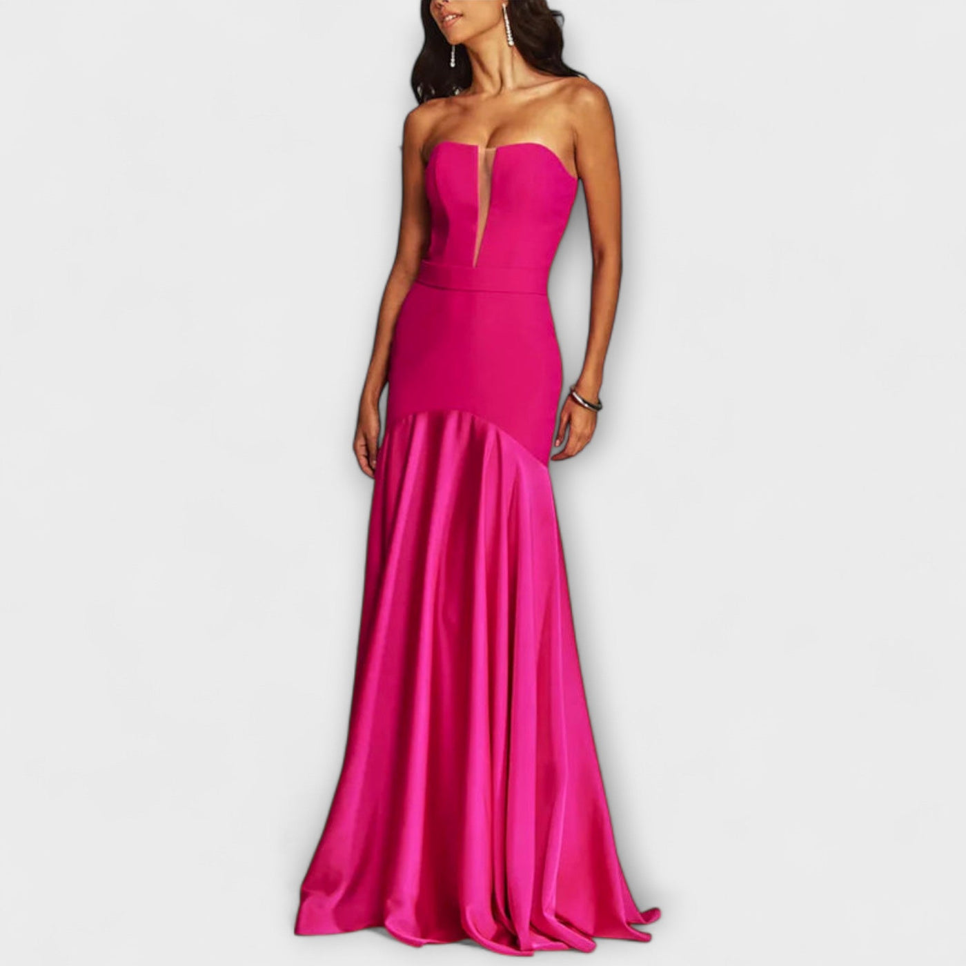 Vada - Vestido Maxi Off-Shoulder con Escote en V