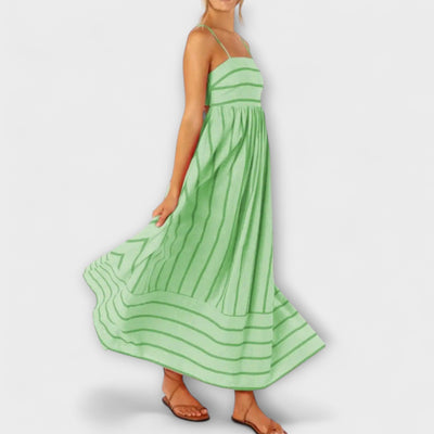 Svea - Vestido Maxi en Flor Desnuda