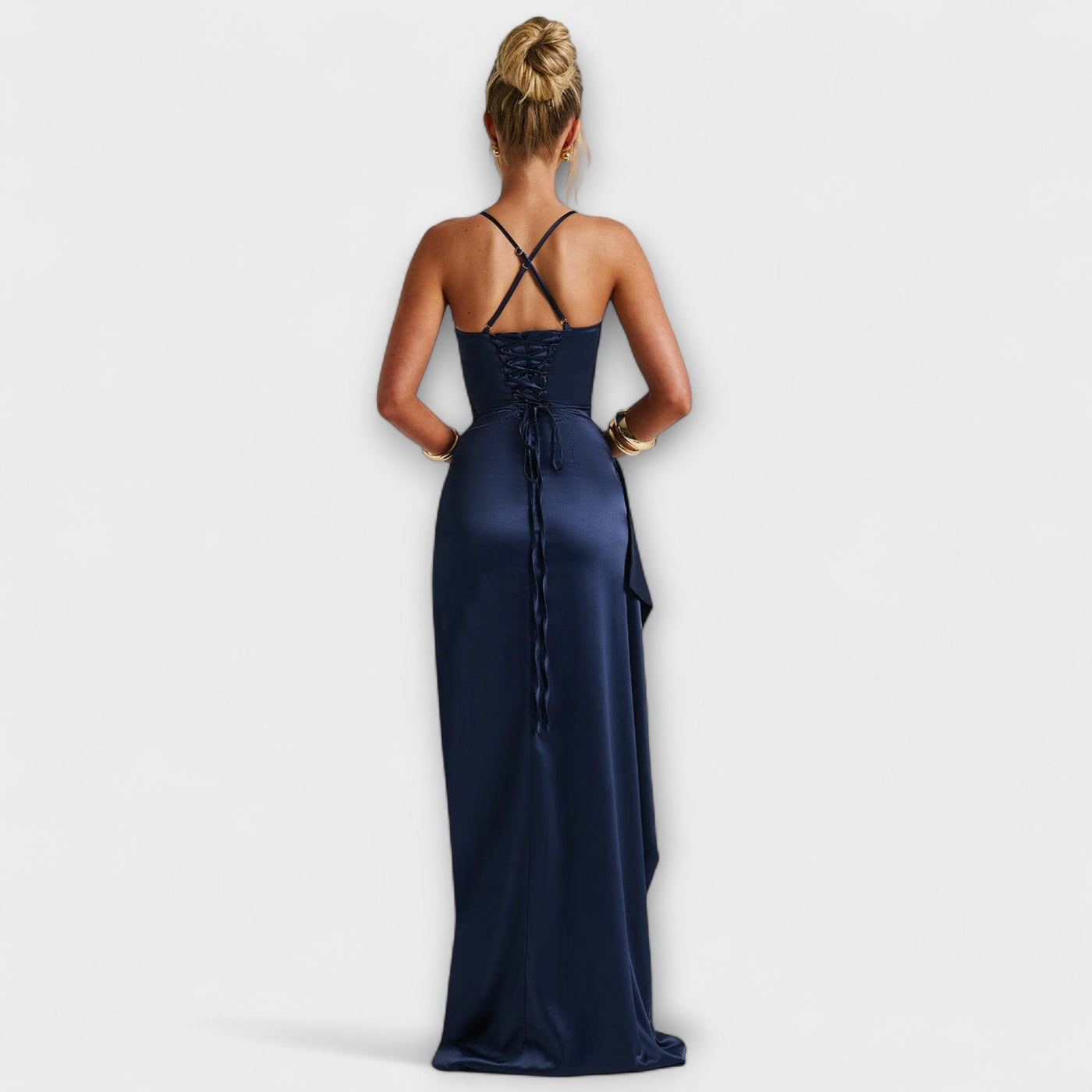 Krissi - Vestido Maxi Azul Marino