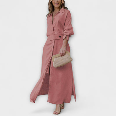 Jeanette - Vestido Maxi con Escote en V