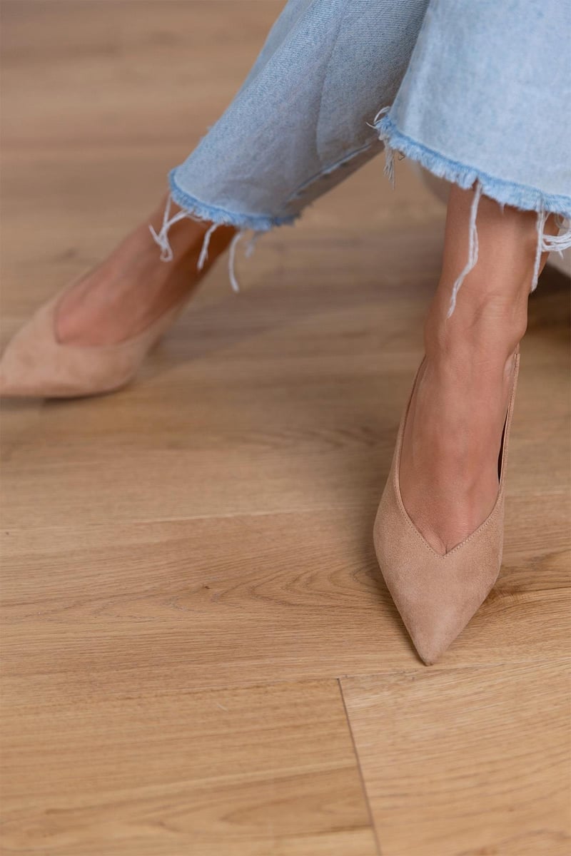 Giselle | Tacones Slingback de Ante